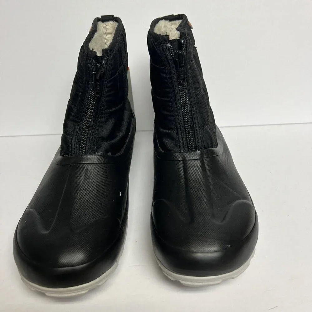 Bogs Women's Classic Casual Zip Winter Boots Black, Size 7 M